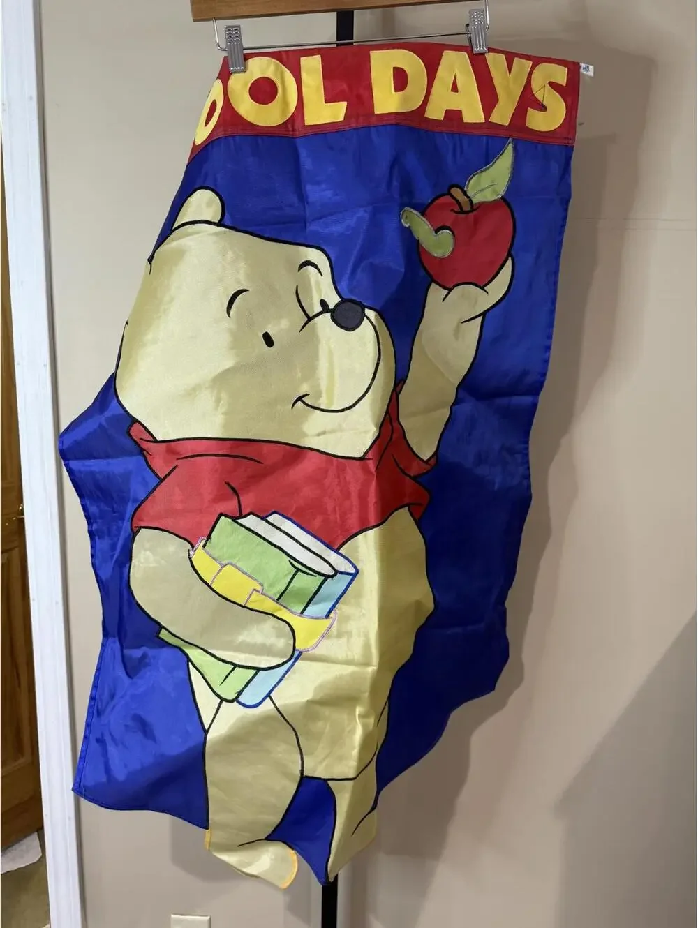 Vintage Winnie the Pooh School Days Decorative Flag
